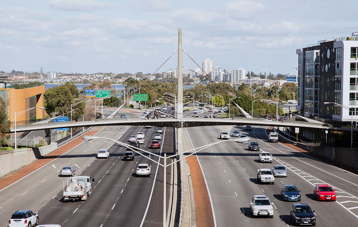 busy inbound and outbound traffic on highway