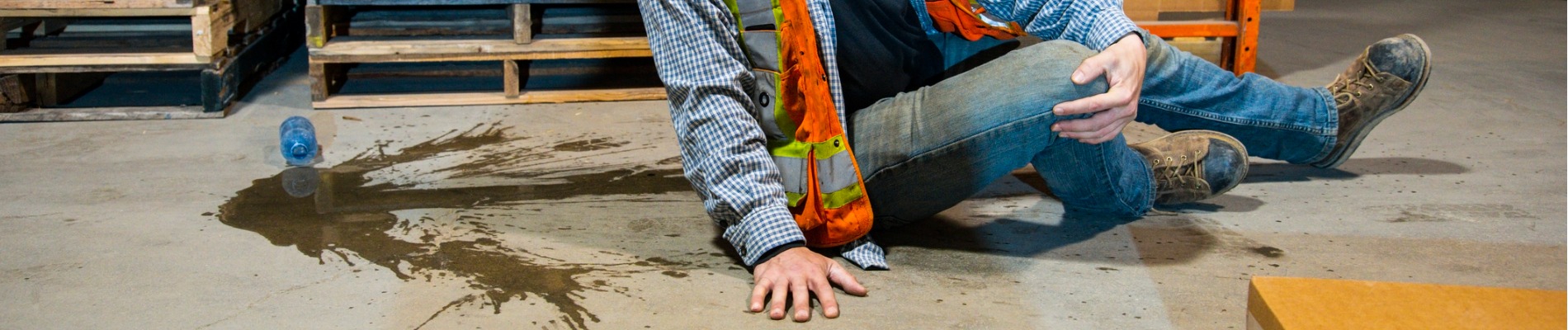 A worker injured in a slip and fall accident
